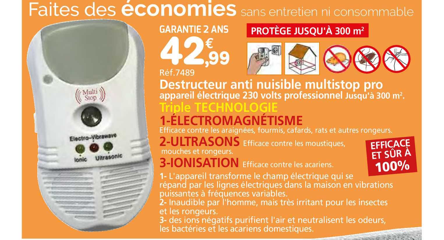 destructeur anti nuisible multistop pro