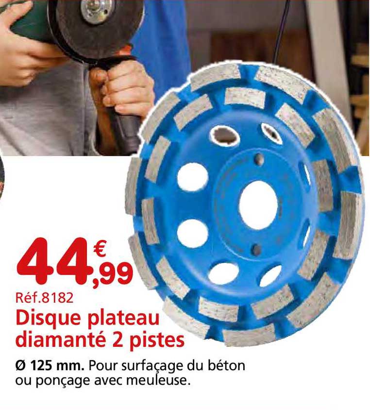 disque plateau diamanté 2 pistes