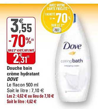 Douche Bain Crème Hydratant Dove
