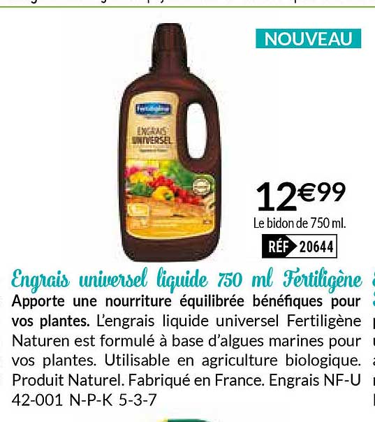 Engrais Universel Liquide 750 Ml Fertiligène