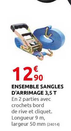ensemble sangles d'arrimage 3,5 t