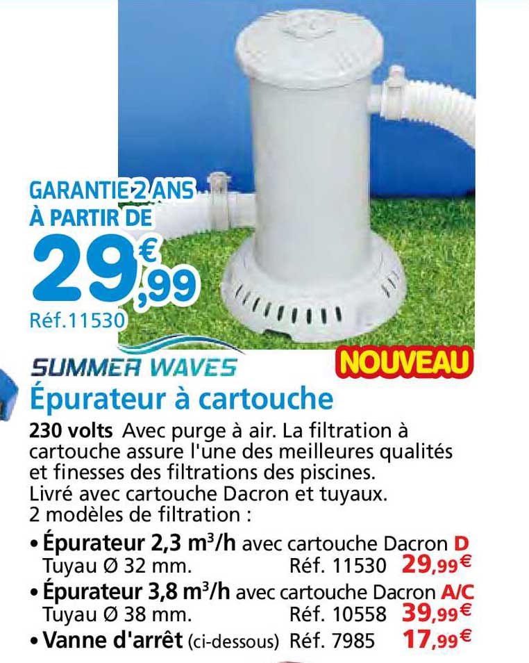 épurateur à cartouche summer waves