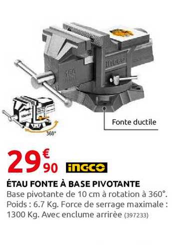 étau fonte à base pivotante incco