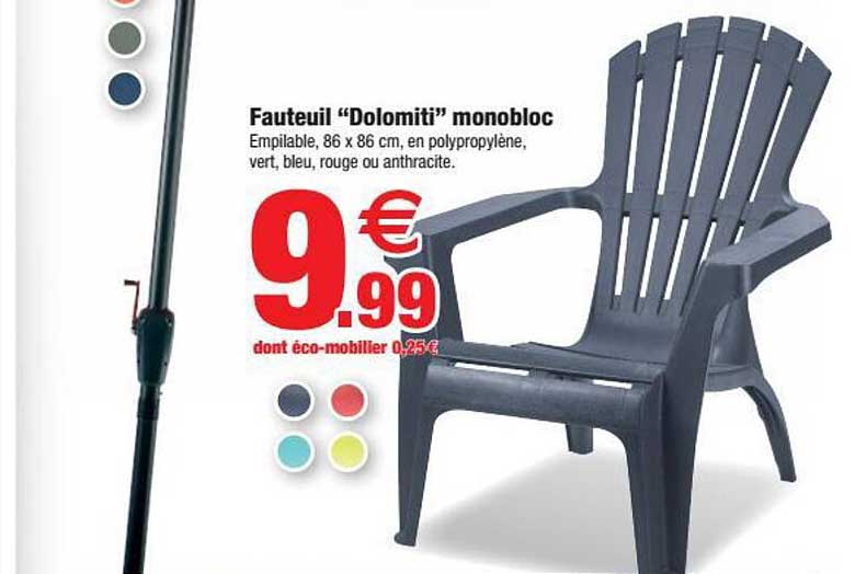 fauteuil "dolomiti" monobloc
