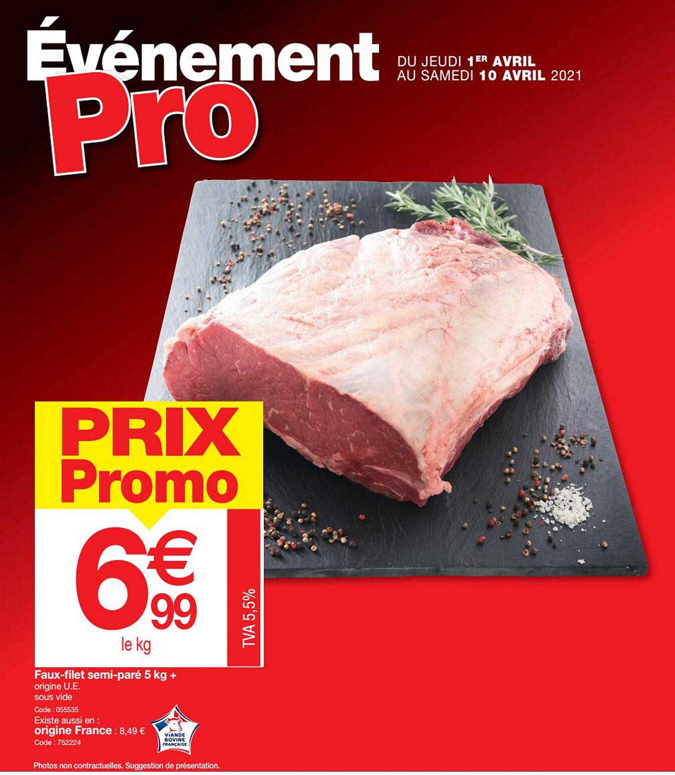 faux-filet semi-paré 5 kg