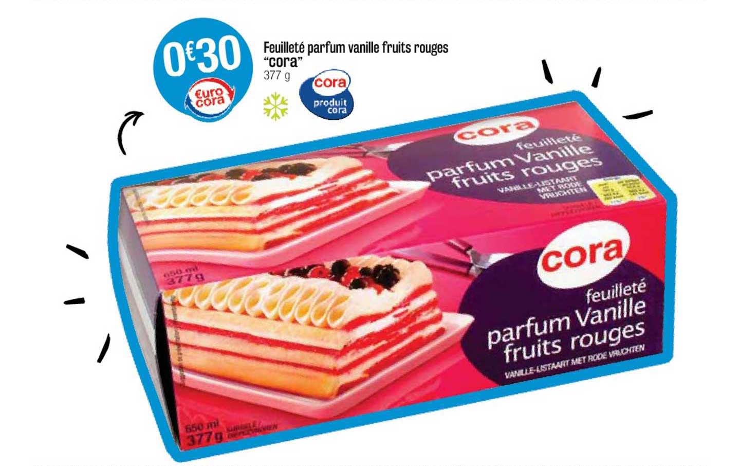 Feuilleté Parfum Vanille Fruits Rouges "cora"