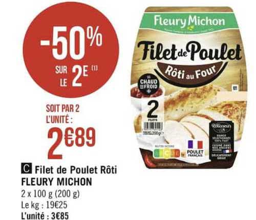 filet de poulet rôti fleury michon