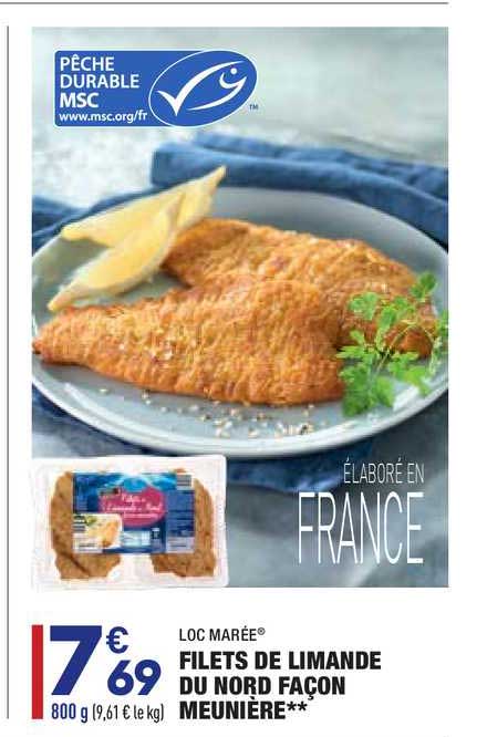 Filets De Limande Du Nord Façon Meunière Loc Marée