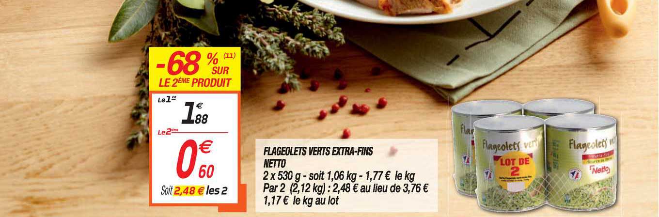 flageolets verts extra-fins netto