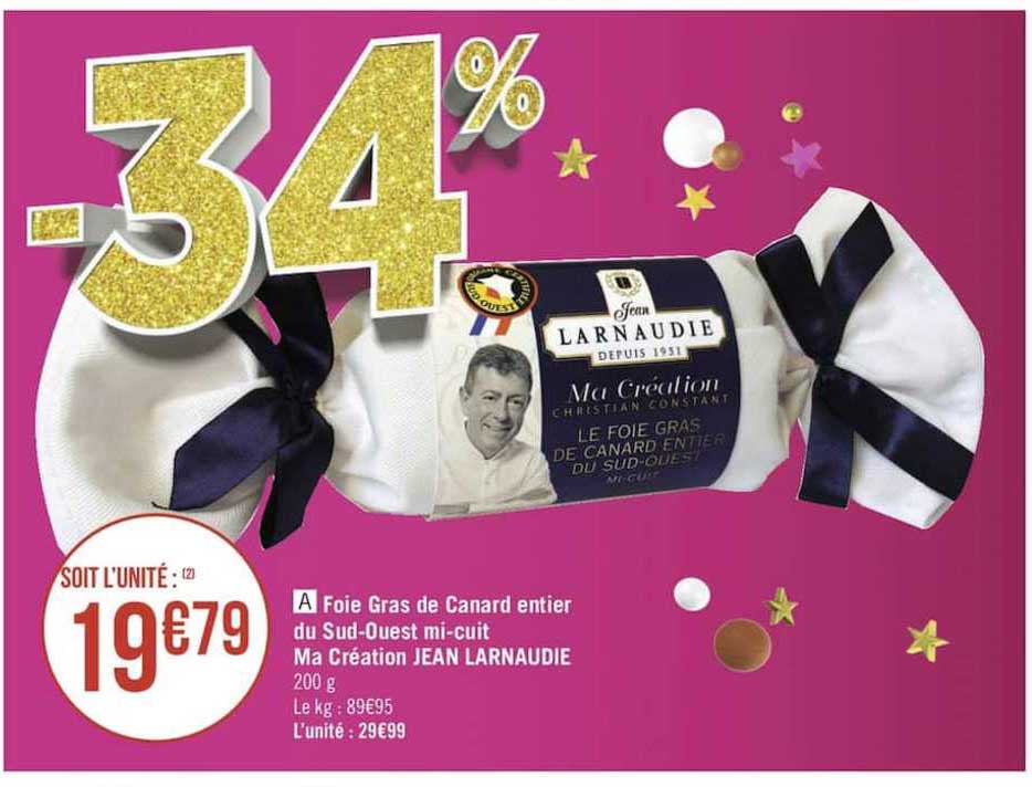 foie gras de canard entier du sud-ouest mi-cuit ma création jean larnaudie