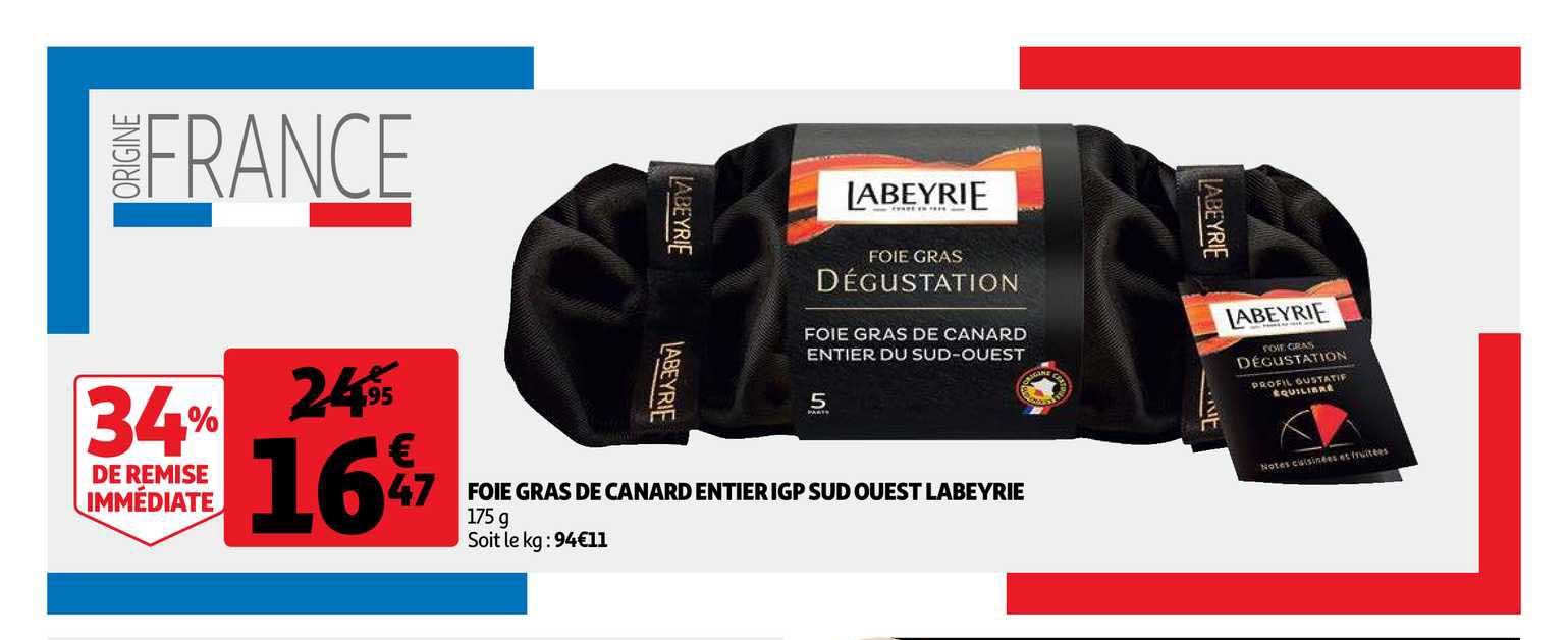 Foie Gras De Canard Entier Igp Sud Ouest Labeyrie