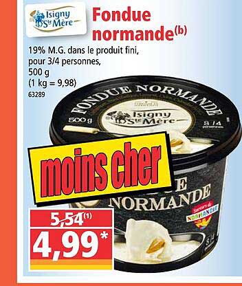 fondue normande isigny ste mère