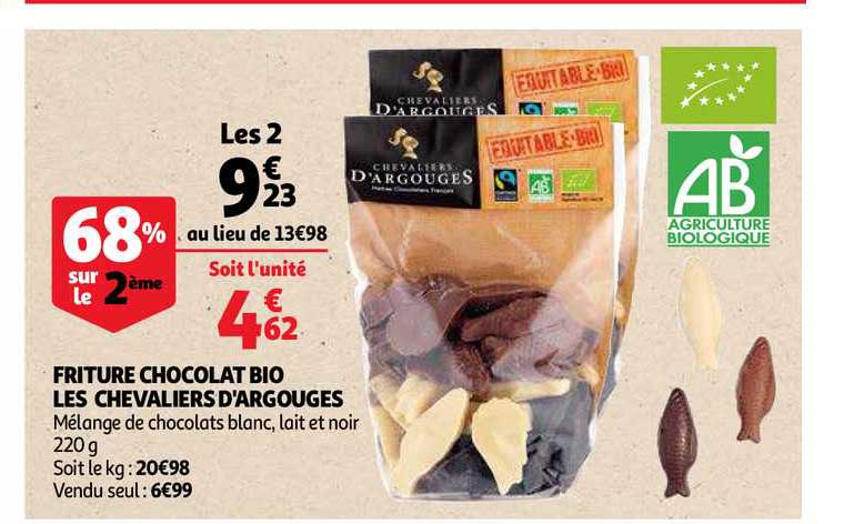 friture chocolat bio les chevaliers d'argouges