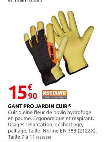 gant pro jardin cuir rostaing