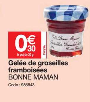 gelée de groseilles framboisées bonne maman