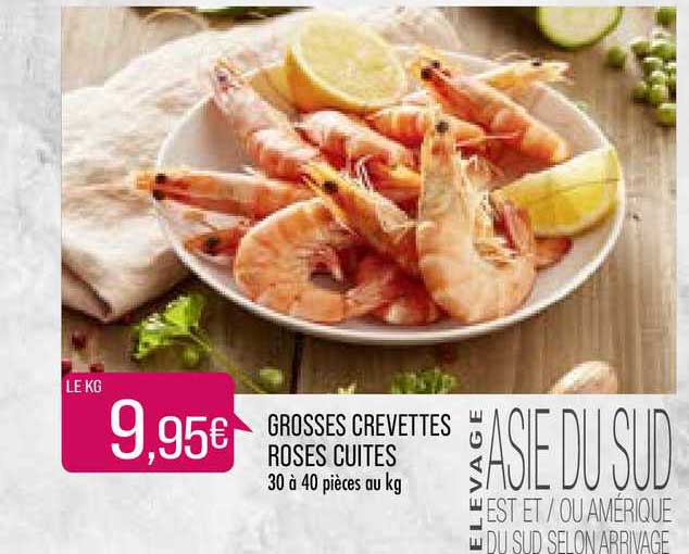 grosses crevettes roses cuites