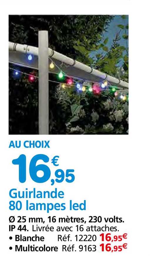 guirlande 80 lampes led