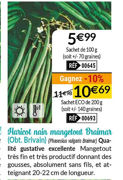 haricot nain mangetout braimar (obt. brivain)
