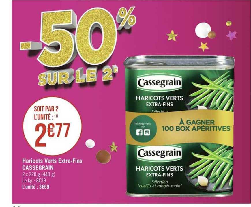 haricots verts extra-fins cassegrain