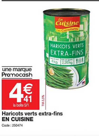 haricots verts extra-fins en cuisine