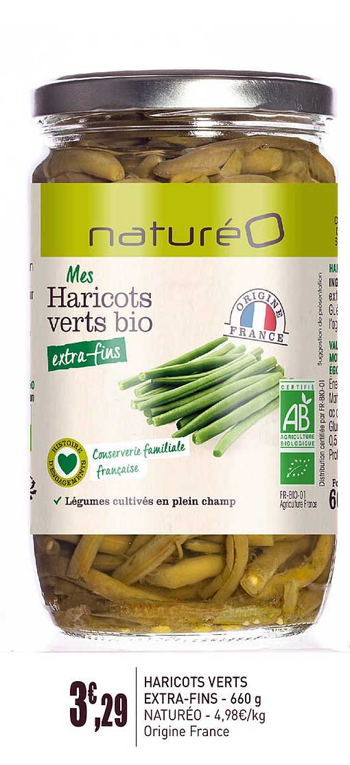 haricots verts extra-fins naturéo