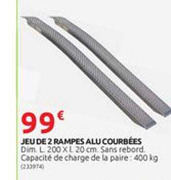 jeu de 2 rampes alu courbées