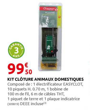 kit clôture animaux domestiques