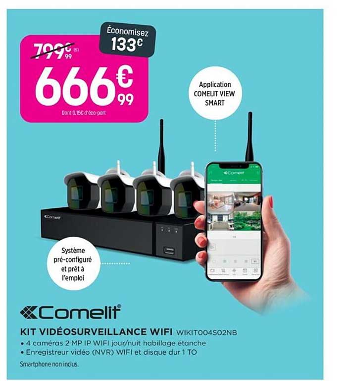 Kit Vidéosurveillance Wifi Comelit