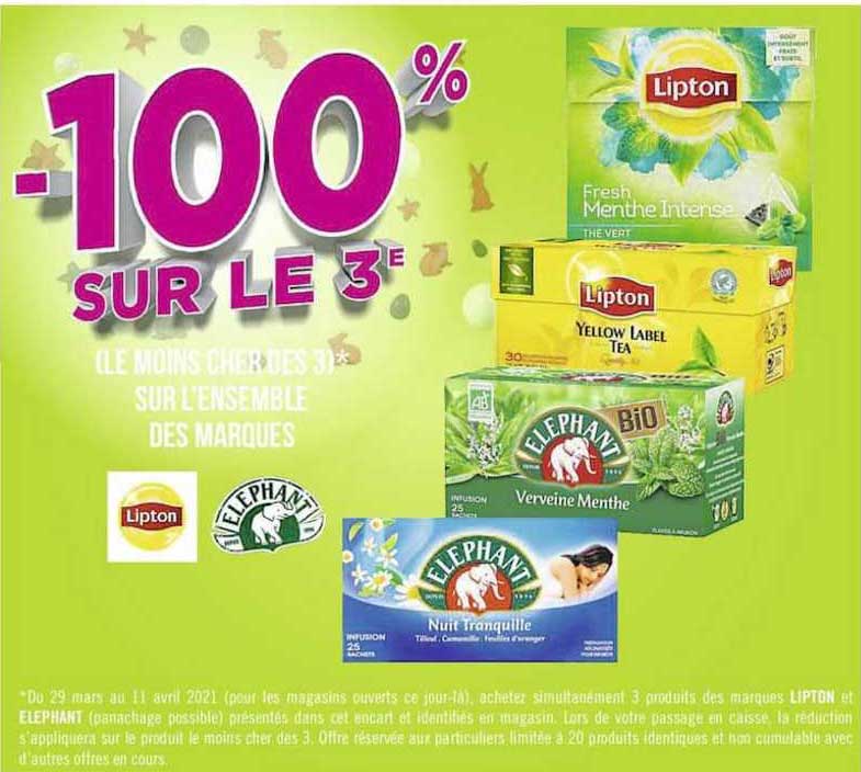 l'ensemble des marques lipton, éléphant