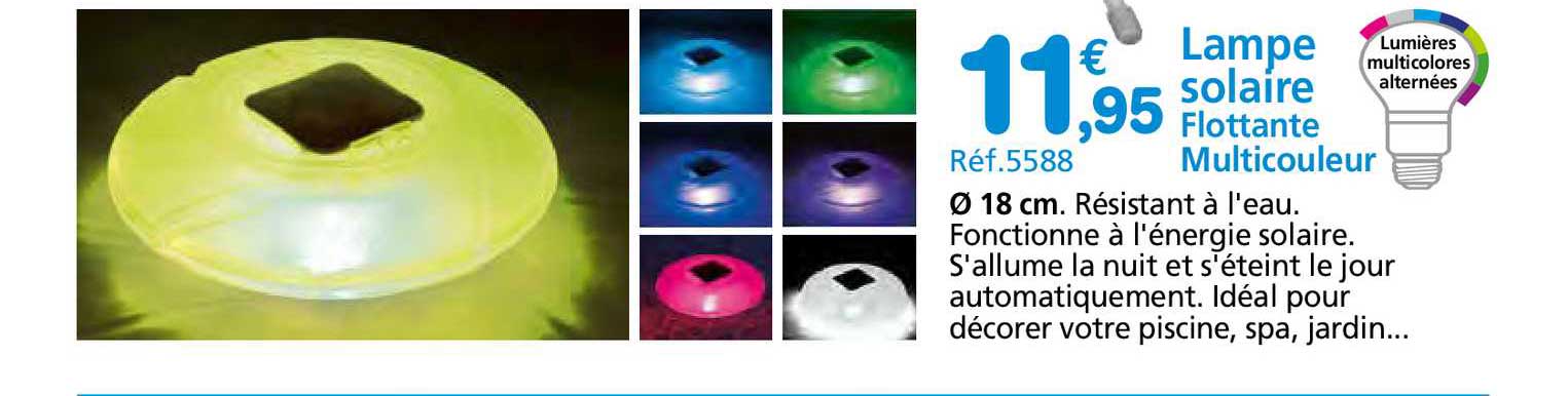 lampe solaire flottante multicouleur