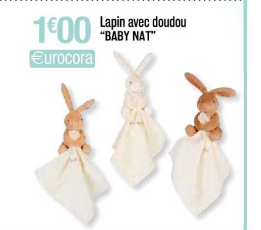 lapin avec doudou "baby nat"
