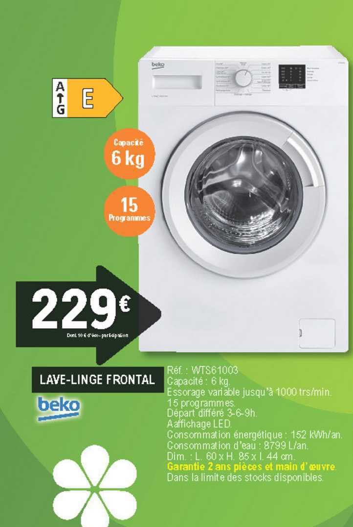 lave-linge frontal beko