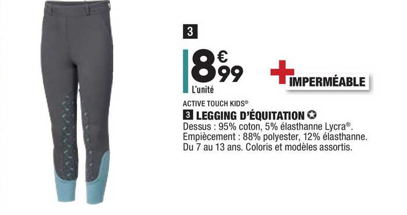 legging d'équitation active touch kids