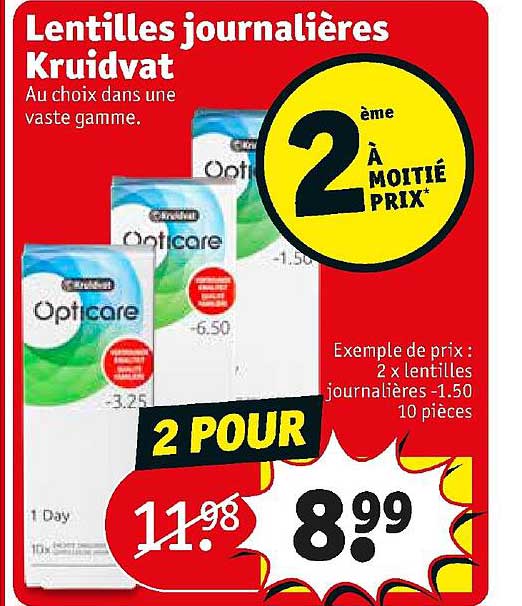 lentilles journalières kruidvat