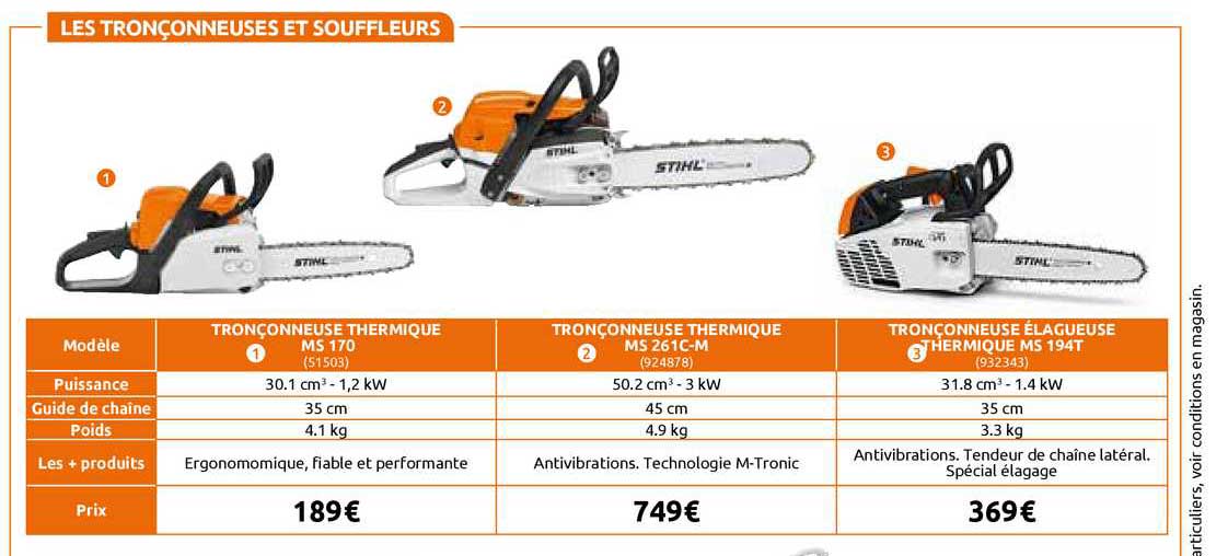 les tronçonneuses et souffleurs