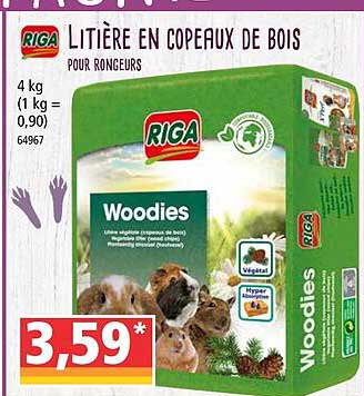 litière en copeaux de bois pour rongeurs riga