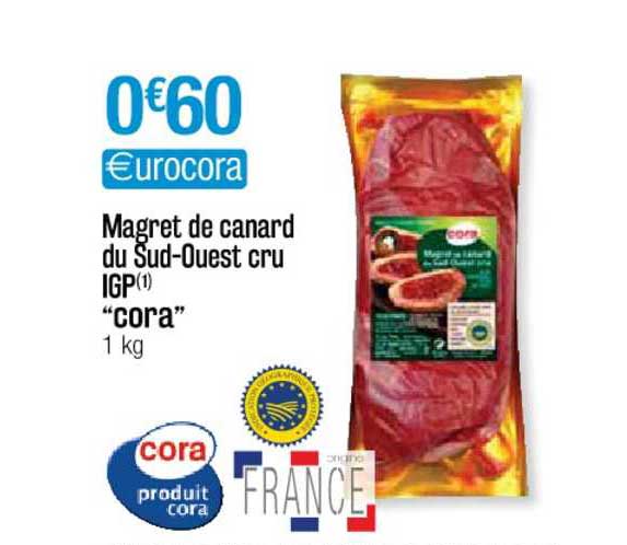 magret de canard du sud-ouest cru igp "cora"