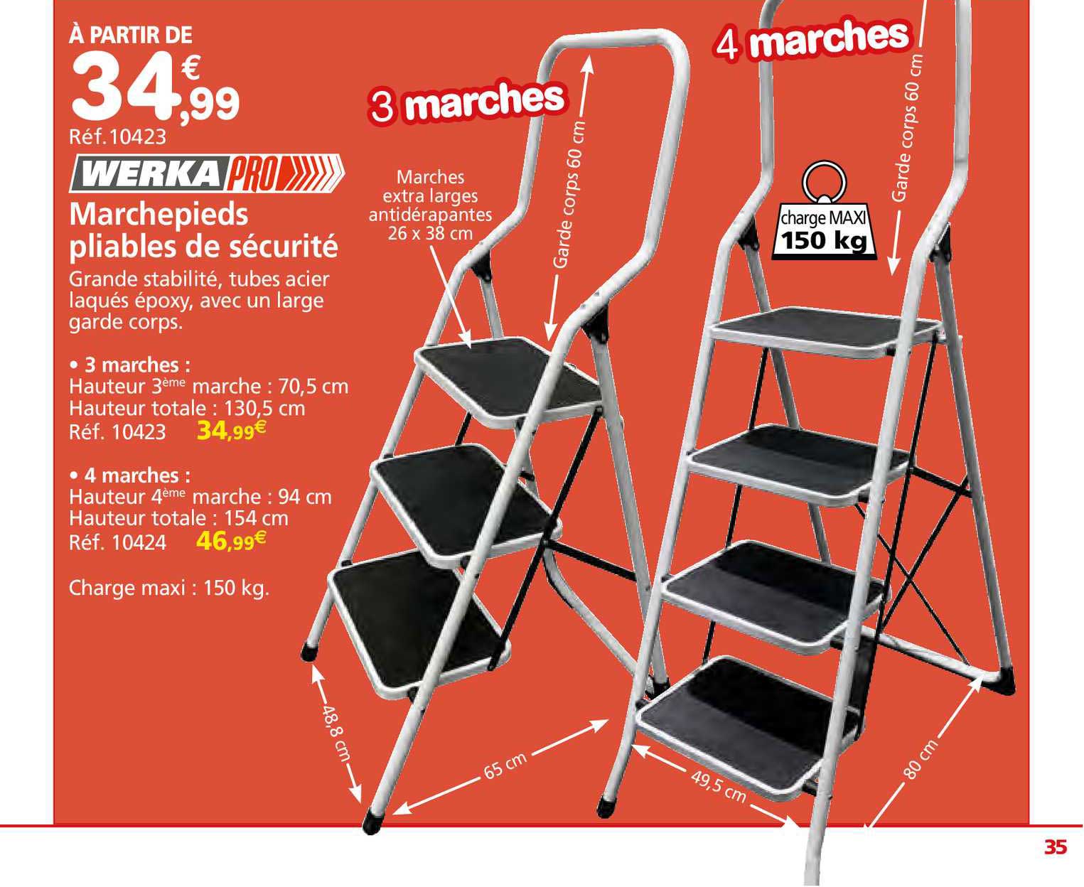 marchepied pliables de sécurité werka pro