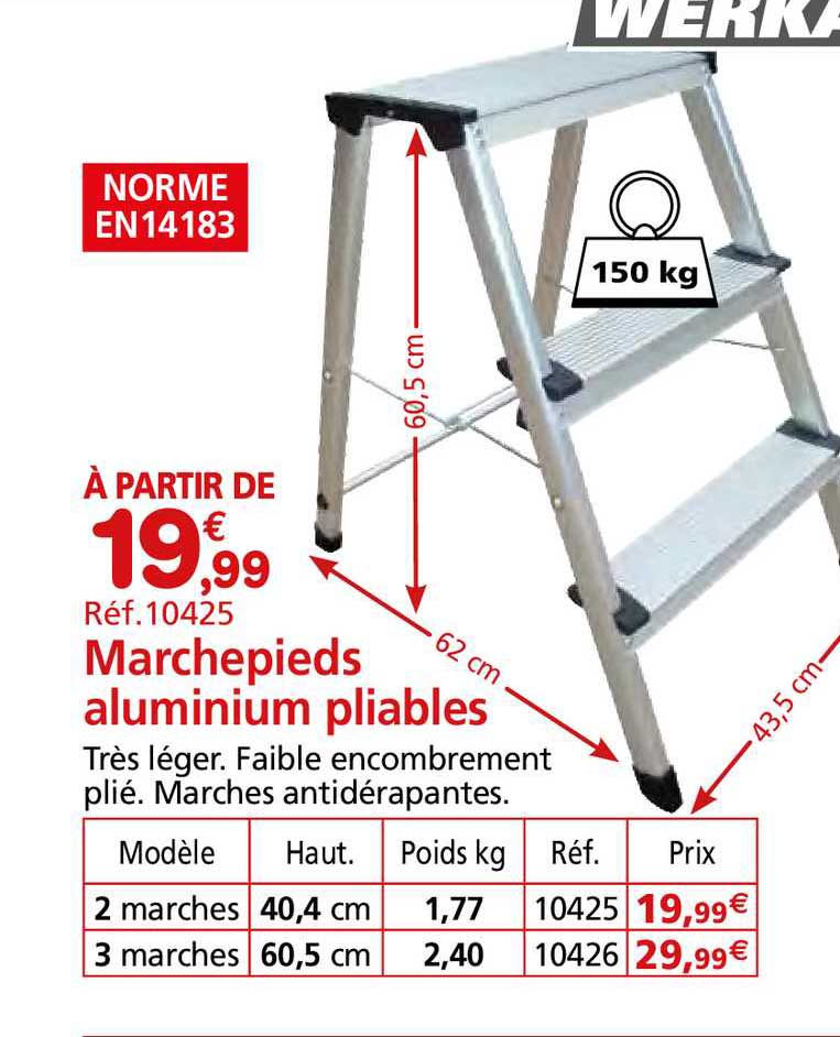 marchepieds aluminium pliables