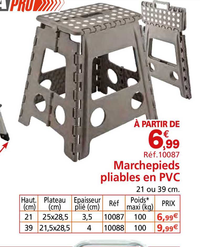 marchepieds pliables en pvc