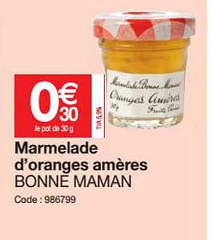 marmelade d'orange amères bonne maman