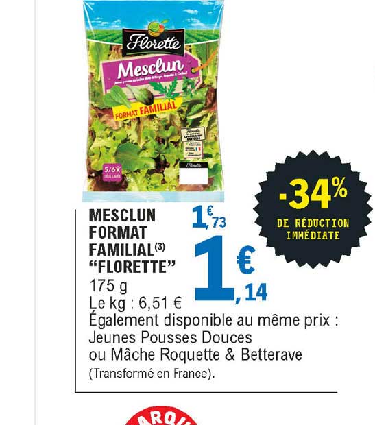 Mesclun Format Familial "florette"