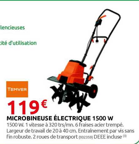 microbineuse électrique 1500 w temver