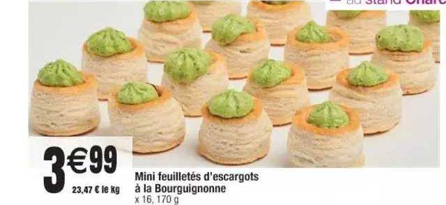 mini feuilletés d'escargots à la bourguignonne