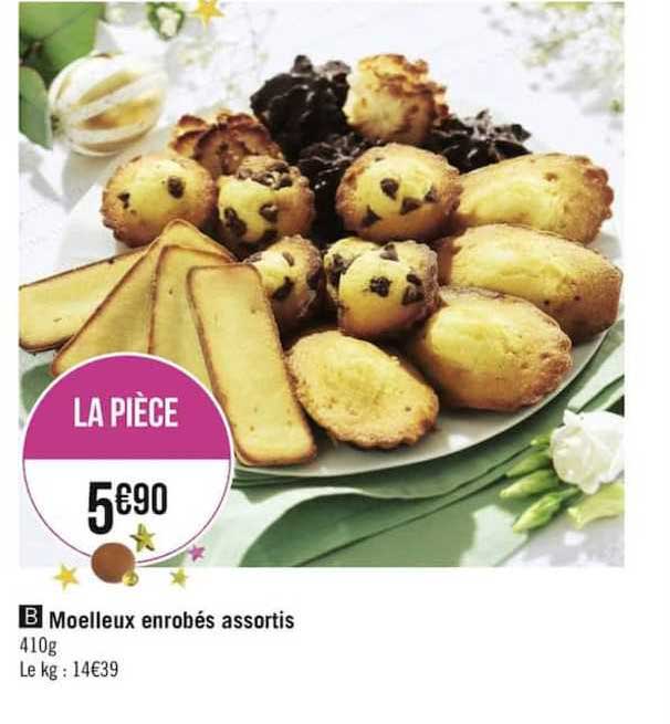 moelleux enrobés assortis