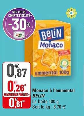 Monaco à L'emmental Belin