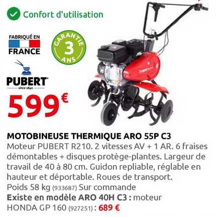 motobineuse thermique aro 55p c3 pubert