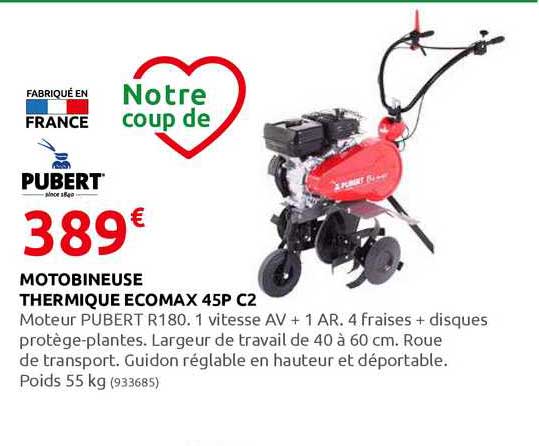 motobineuse thermique ecomax 45p c2 pubert
