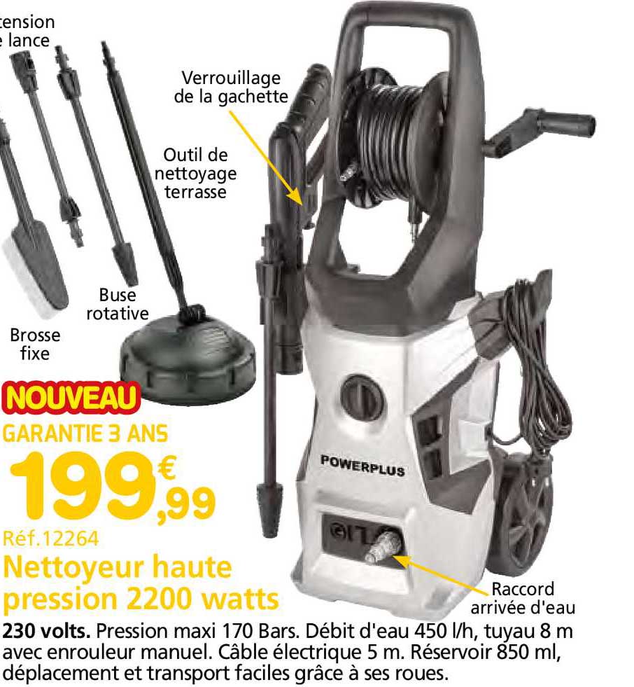 nettoyeur haute pression 2200 watts