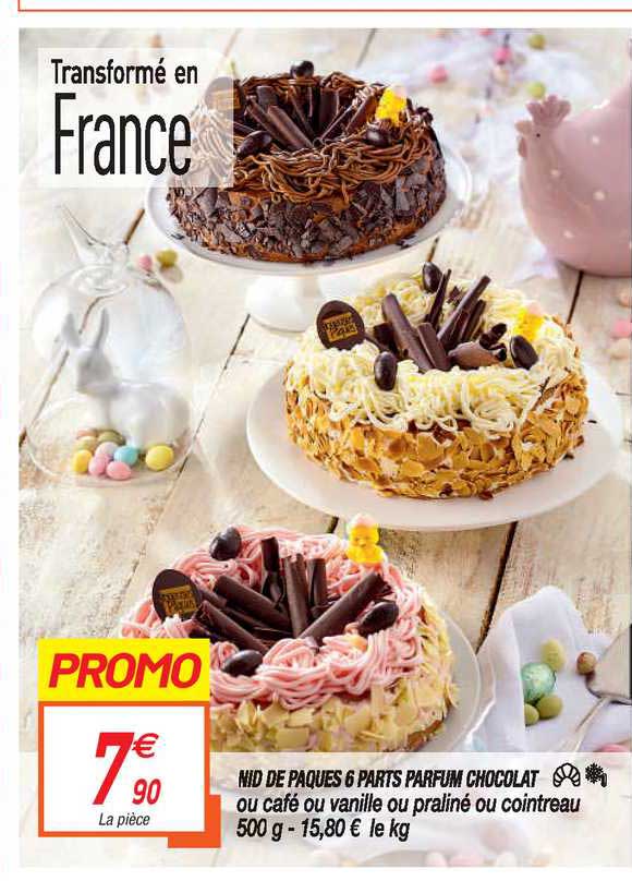 nid de pâques 6 parts parfum chocolat